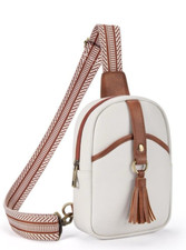 Small Sling Bag for Women PU Leather Fanny Pack Crossbody Purse Trendy Chest ...