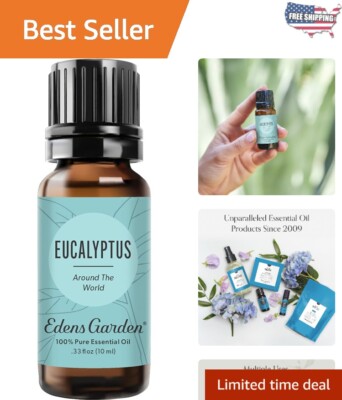 Eucalyptus Essential Oil 10ml - Undiluted for Breathe Ease & Relaxation