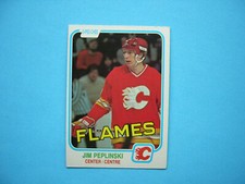 1981/82 O-PEE-CHEE NHL HOCKEY CARD #49 JIM PEPLINSKI ROOKIE EX+ EX/NM NICE!! OPC