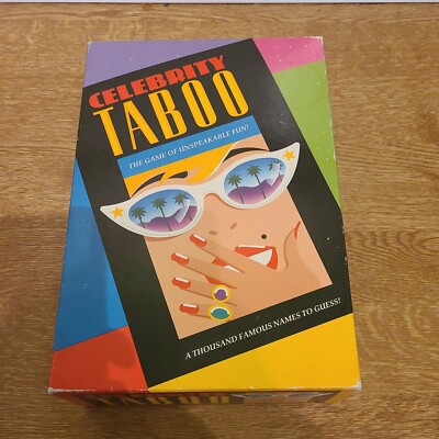 Celebrity Taboo Brettspiel 1992 100% vollständig. Familienspieleabend. Lustiges Spiel