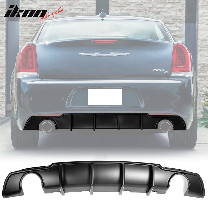 Produktbild von Für Chrysler 300 2015 2016 2017 2018 2019 2020 2021 2022 2023 Auto Heckdiffusor ABS-Material Heckstoßstange Diffusor Untere Stoßstange Lip Spoiler Heckschürzen Heckspoiler
