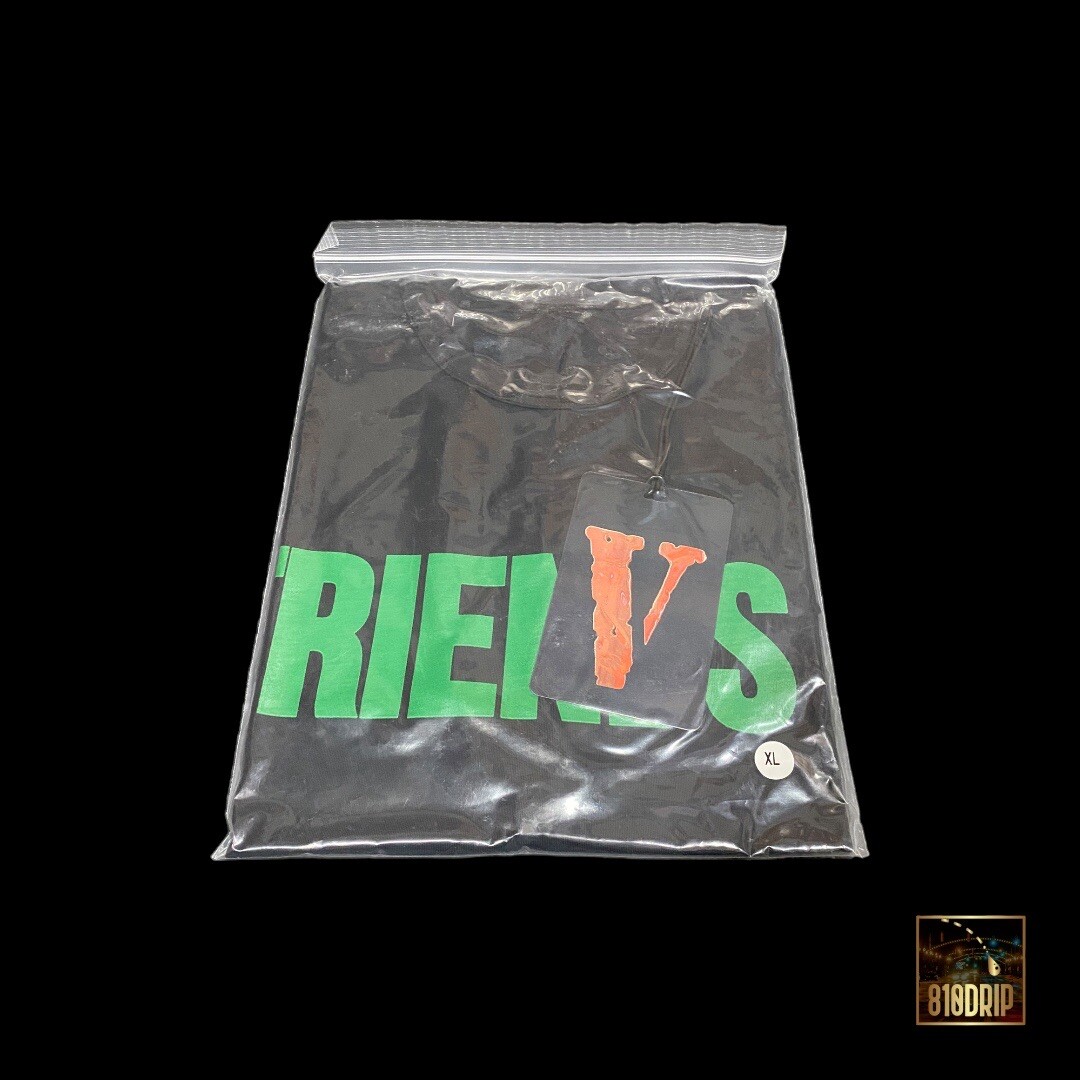 VLONE Green Friends Tee Black Size XL Authentic With Certilogo Tag