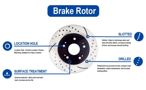 Front Brake Rotors and Ceramic Pads for 2003 - 2009 2010 2011 2012 Honda Accord - Bild 6 von 9