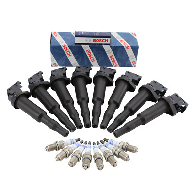 OEM Ignition Service Kit Set of 8 Iginition Coils & Spark Plugs For BMW E60 E65