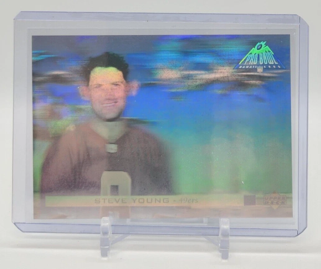 1995 Upper Deck Steve Young Pro Bowl Hologram Insert Card