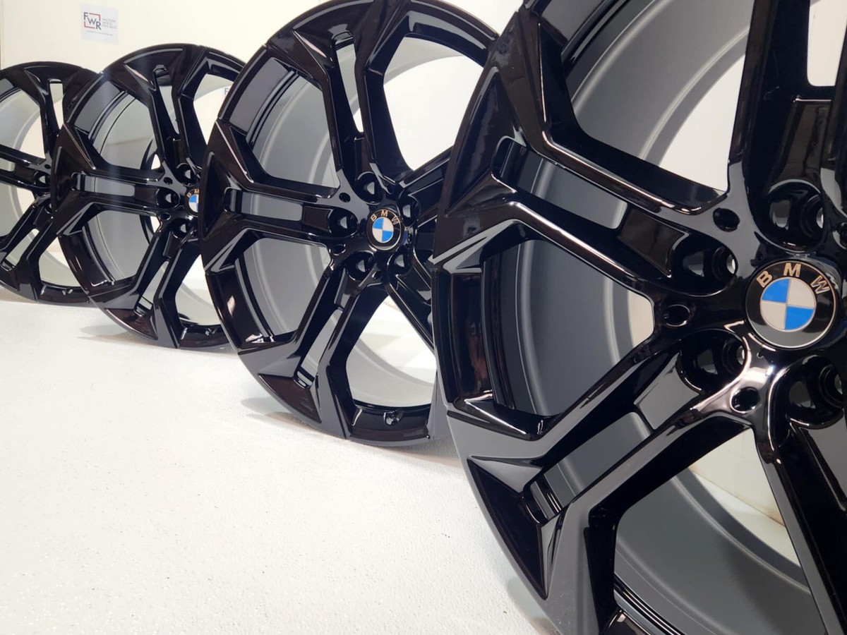 21” BMW X5 X6 Black 744 Wheels Rims Factory OEM Original 2019-2024