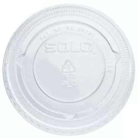 SOLO Cup No Slot Plastic Cup Lids 3.25 9oz Cups Clear 125 PK