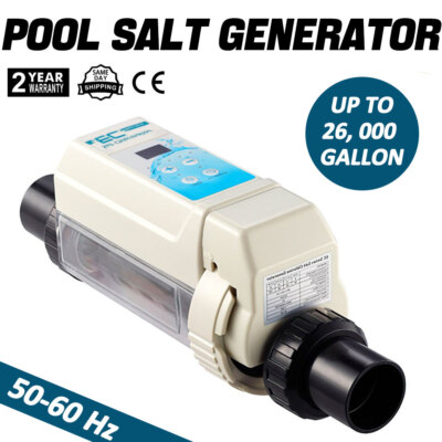 Complete Salt Water Pool Chlorine Generator System for 26000 Gallon Chlorinator
