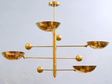 4 Pendant Light Brass Pendant Light Ceiling Light Art Deco Hanging Fixture