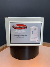 Refrigerator with Milk Bottle Trinket - Porcelain Hinged Box
