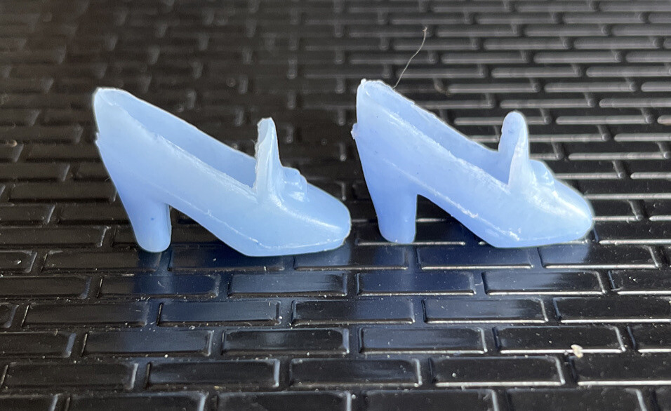 Vintage Barbie / Clone Dolls Light PERIWINKLE BLUE Pilgrim Heels