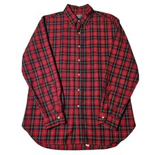 VTG Pendleton Woolen Mills Men's Large Wool Plaid Flannel Shirt Made In USA
