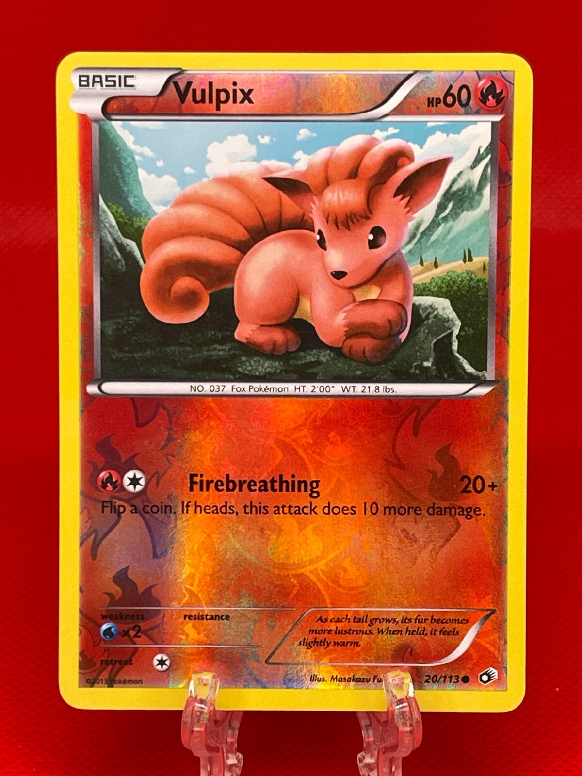 Pokémon TCG Vulpix Legendary Treasures 20/113 Reverse Holo Black & White LP