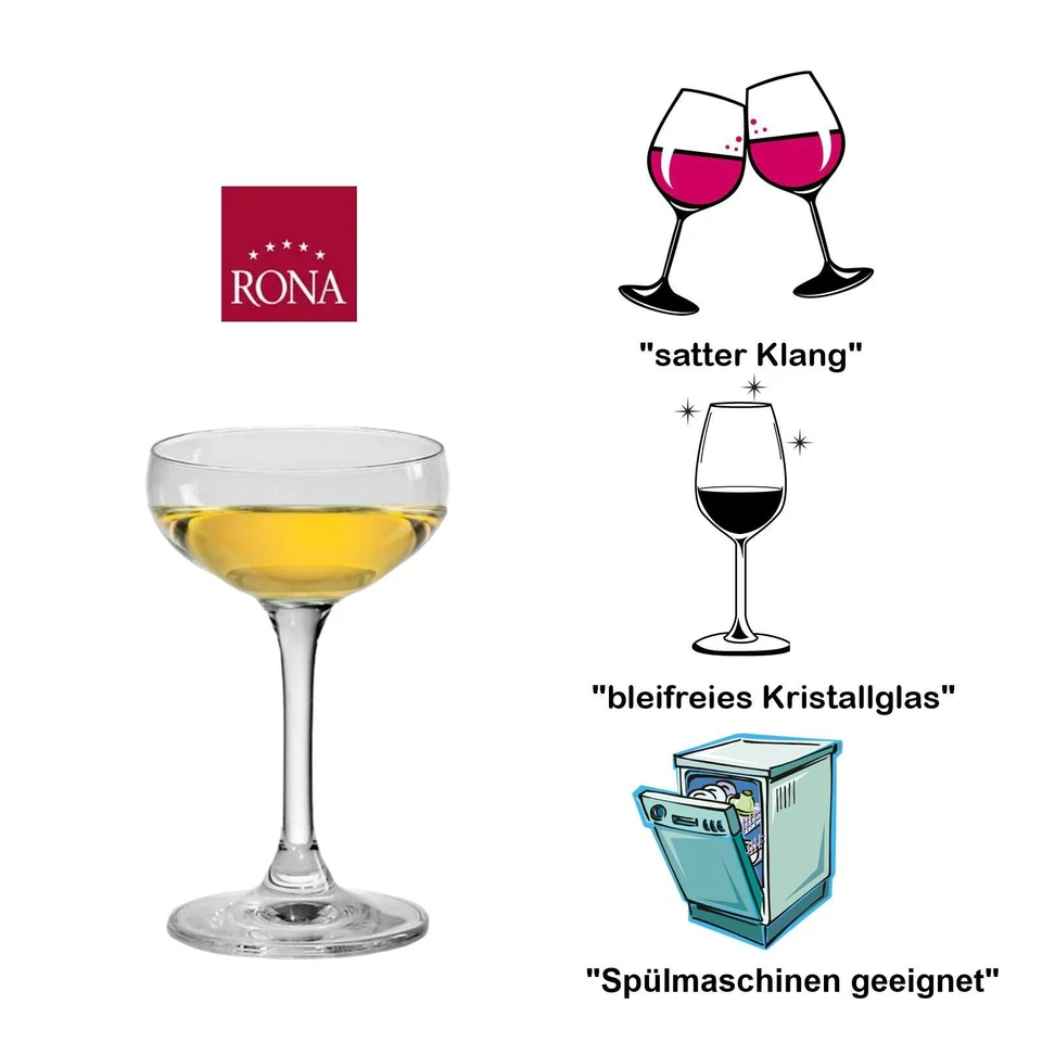 Likörschale Likörschalen Rona 75ml Likör Gläser Eierlikör Glas 6 Gläser Set - Bild 4 von 4