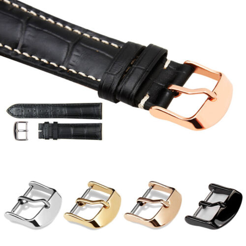 Stainless Steel Watch Band Strap Buckle 10-22mm Polished Pin Clasp Replacement - Photo 1 sur 39
