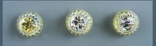 CRYSTAL AND GLASS CLOTHING BUTTONS - SET OF 3