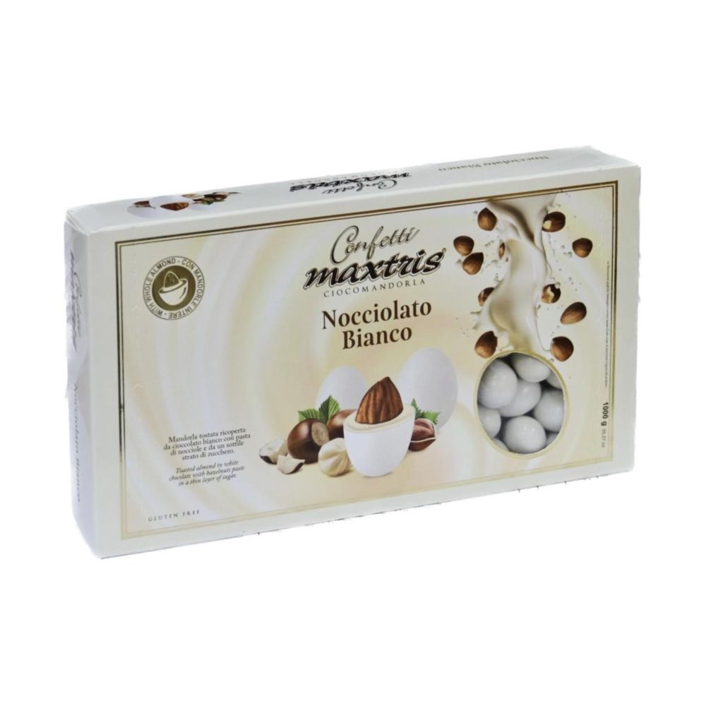 CONFETTI MAXTRIS 1 KG gusto NOCCIOLATO BIANCO colore BIANCO 0AHW