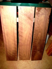10 THIN, KILN DRIED, SANDED WALNUT WOOD LUMBER 12" X 3" X 3/8"