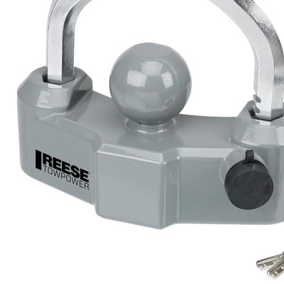Bright Silver Heavy-Duty Coupler Lock with Theft-Proof Keys - Fits All Sizes