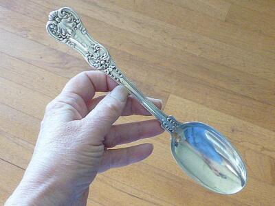 1885 Tiffany Co English King Sterling Silver Serving Spoon D