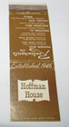 Matches Matchbook Cover Hoffman House Restaurants Wisconsin & Illinois — photo 1