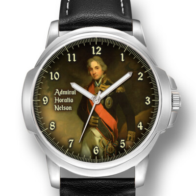 ADMIRAL LORD HORATIO NELSON HERREN ARMBANDUHR GEBURTSTAG BESTES GESCHENK GRAVUR