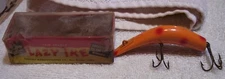021125 VINTAGE LAZY IKE LURE BOX PLUS PAPERS KL-37 OR ROUGH BOX