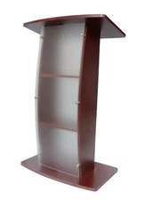 Wood Acrylic Podium Church Pulpit Lectern Curved School Event Speaker Conference