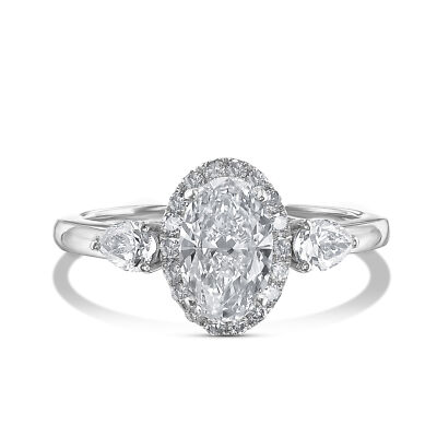 14k White Gold Ring D IF 1.50 Ct Lab Created Diamond IGI Certificate Love Gift