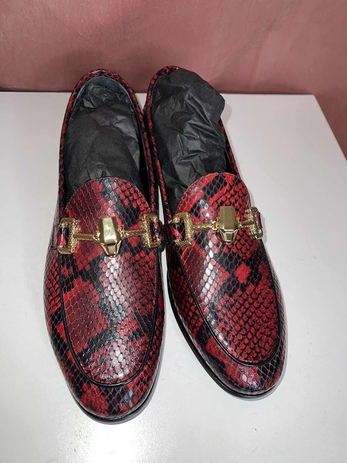 569$ Women’s Roberto Cavalli Snakeskin  Horsebit All Leather Loafer Shoes Sz39 image 4