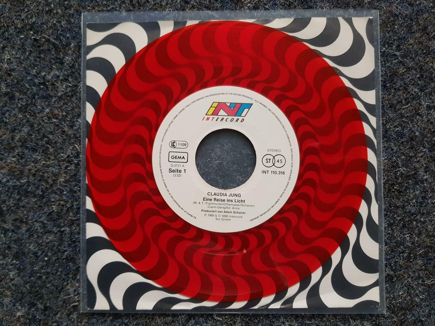 7"" Single Claudia Jung - Eine Reise ins Licht RED VINYL