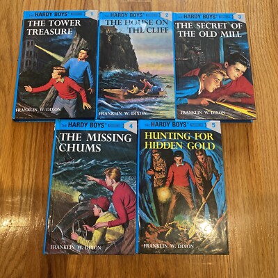 Hardy Boys Book Flashlight Series Mystery 1-5 Old Mill Hardcover Glossy Lot Of 5