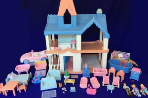 Vintage Playskool Victorian Dollhouse + 