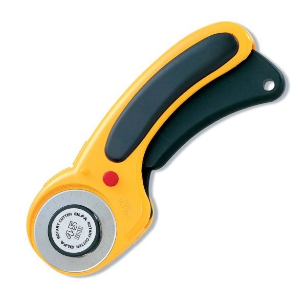 Cutter rotatif OLFA 45 mm RTY-2D/X avec système de verrouillage de sécurité