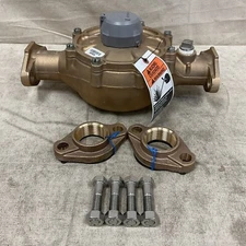 BADGER 103-3725 Mechanical Flowmeter Water Bronze 2" Flange 2" Connection