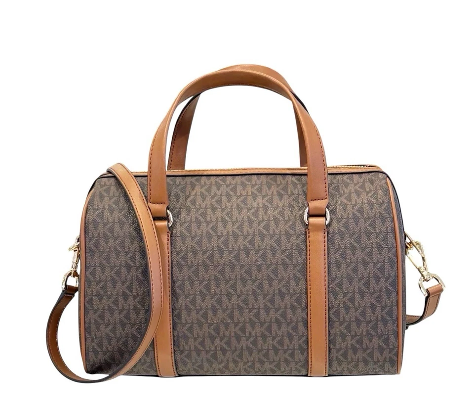 Bolso Bandolera Michael Kors Jet Set Viaje MD Bolso de Lona Hombro MK Marrón Foto 3 de 4