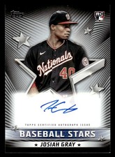 2022 Topps #BSA-JGR Josiah Gray Baseball Stars Autographs Black #/199