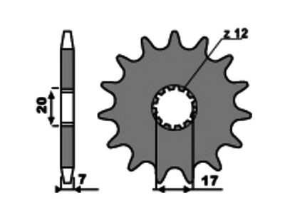 PBR Standard Steel Pinion 2064 - PASO 428
