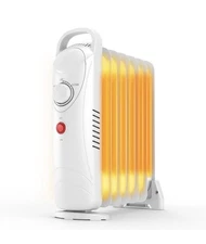Air Choice Oil Heaters for Indoor Use, 700W Radiator Heater, Overheat White 