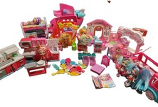 Shopkins Doll Playset Lot w/ 8 Dolls, Accessories, Figures, 23 Shopkins, Vehicle