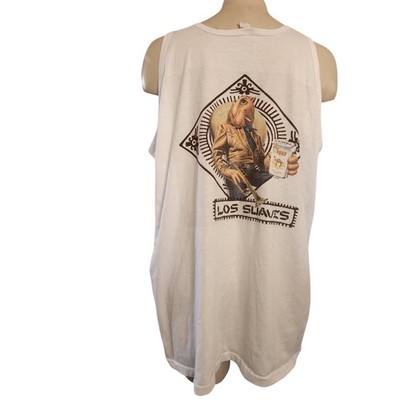 Vintage Joe Camel Los Suaves Tank Top Mens One Size White 90s Promo Graphic Tee