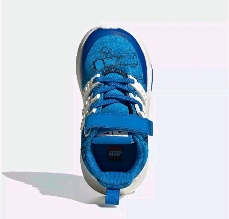 INFANTS toddlers uk size 3 - adidas LEGO racer trainers blue rare image 3