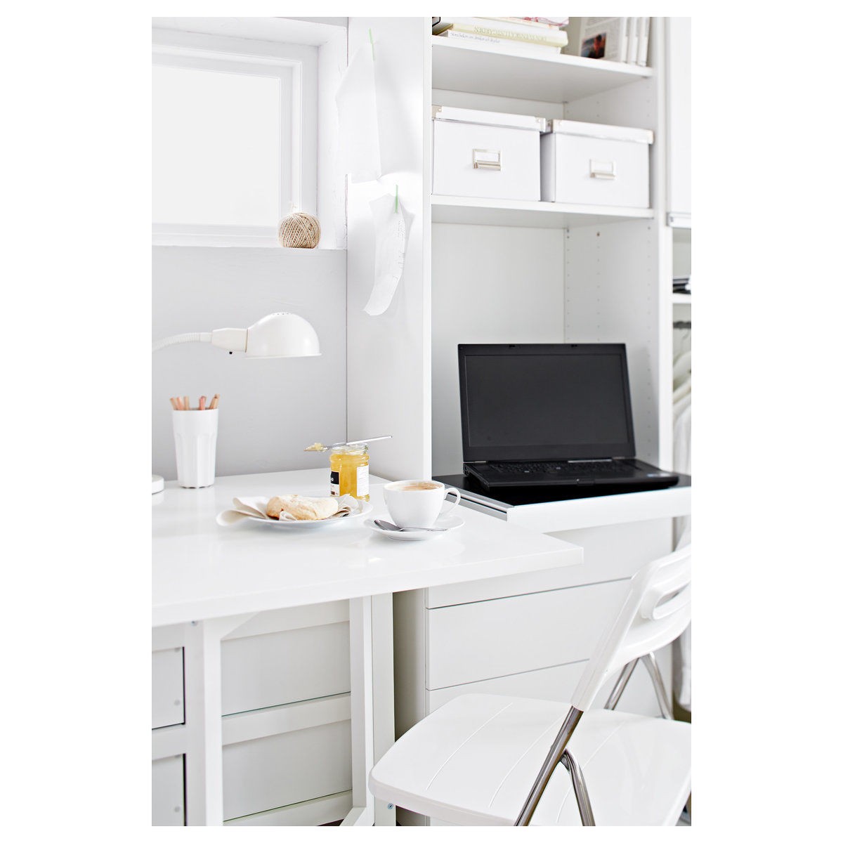 IKEA NORDEN gateleg table 80x74 cm white | eBay