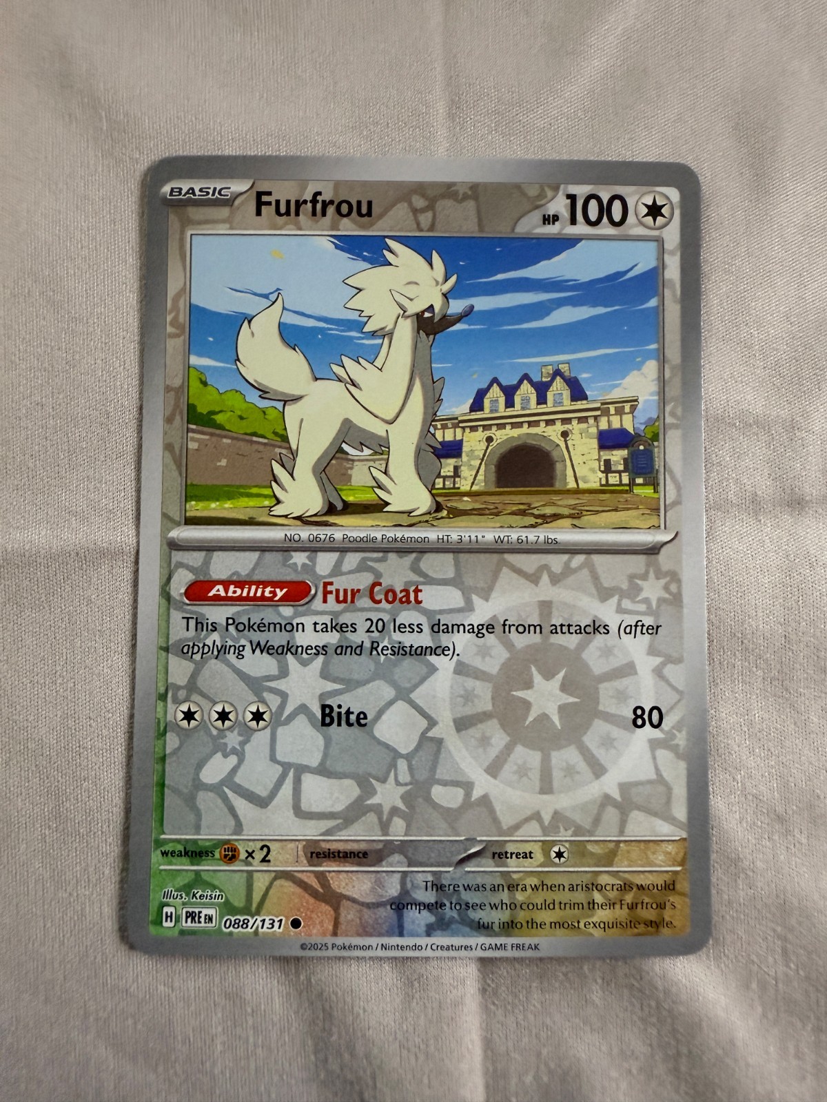 Furfrou [Reverse Holo] 88/131 Pokemon Prismatic Evolutions