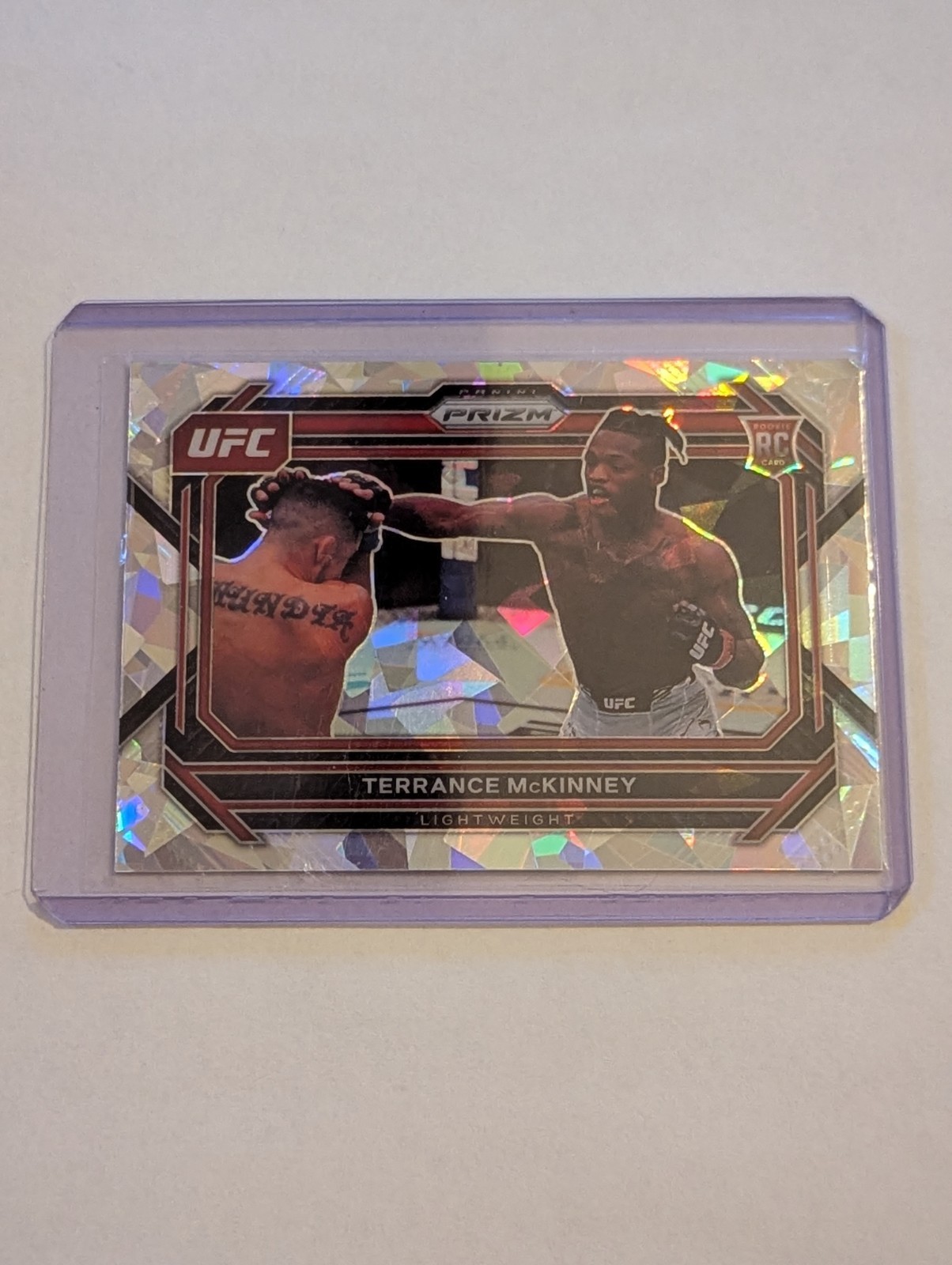 2023 Panini Prizm UFC Terrance McKinney #31 Cracked Ice Rookie MMA