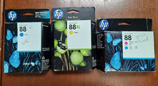 New Genuine HP 88 88XL Yellow Cyan Magenta Color 3PK Ink Cartridges Officejet