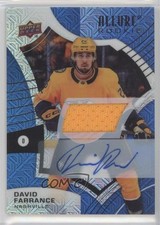 2021 Upper Deck Allure Rookies Blue Line Jersey 22/75 David Farrance Auto 10el