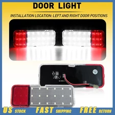 Red/White Lens LED Rear Door Panel Courtesy Lamps For 1997-2002 Ford Expedition