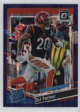 2023 Panini Donruss Optic Rated Rookie Purple Shock Prizm DJ Turner #220 7l6