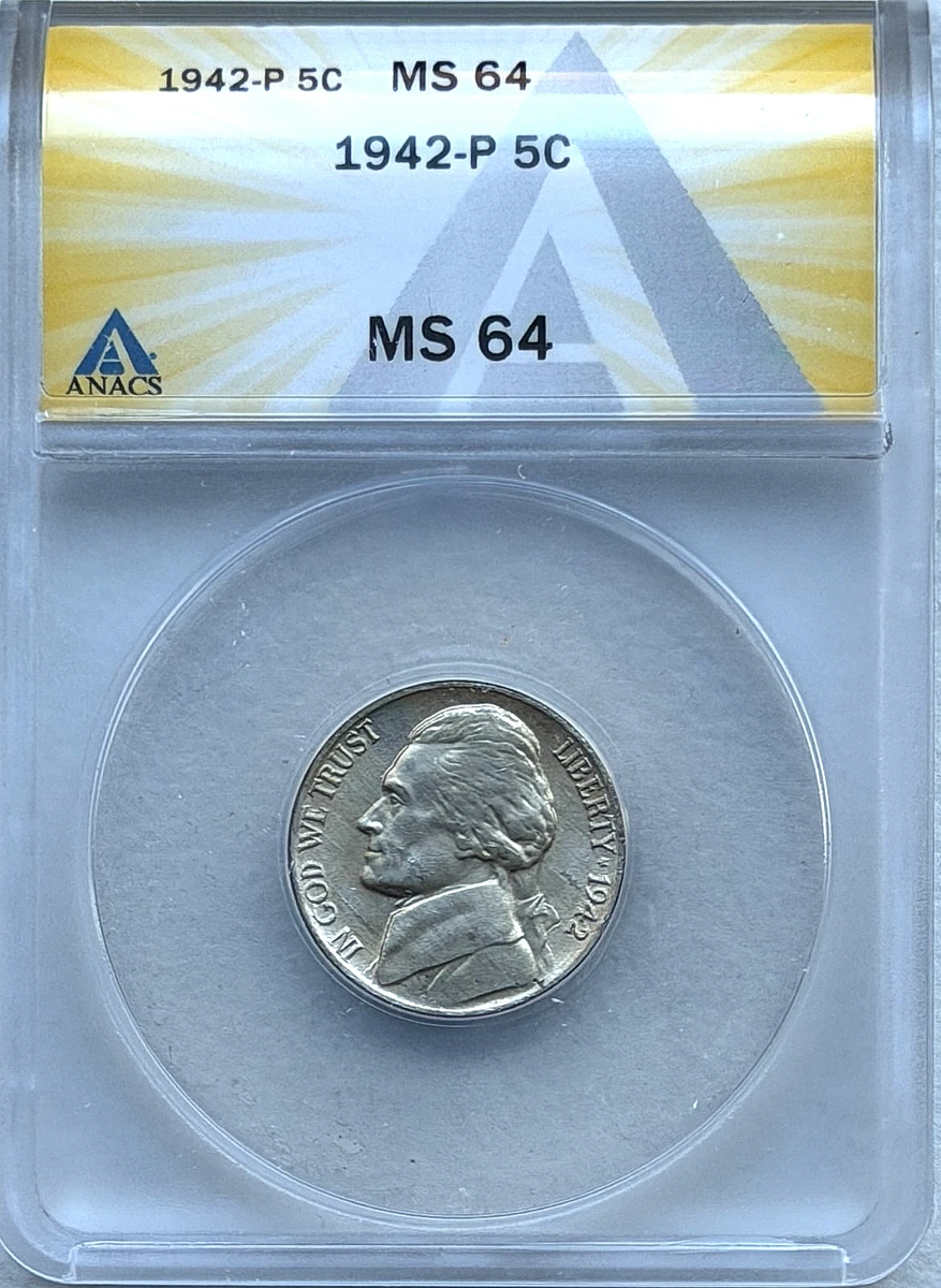 MS 64 Graded 1942 Year US Jefferson Nickels (1938-Now) for sale | eBay
